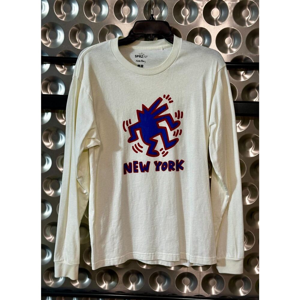Keith Haring New York Dog Long Sleeve | Size Small | Uniqlo MoMA SPRZ NY | Rare